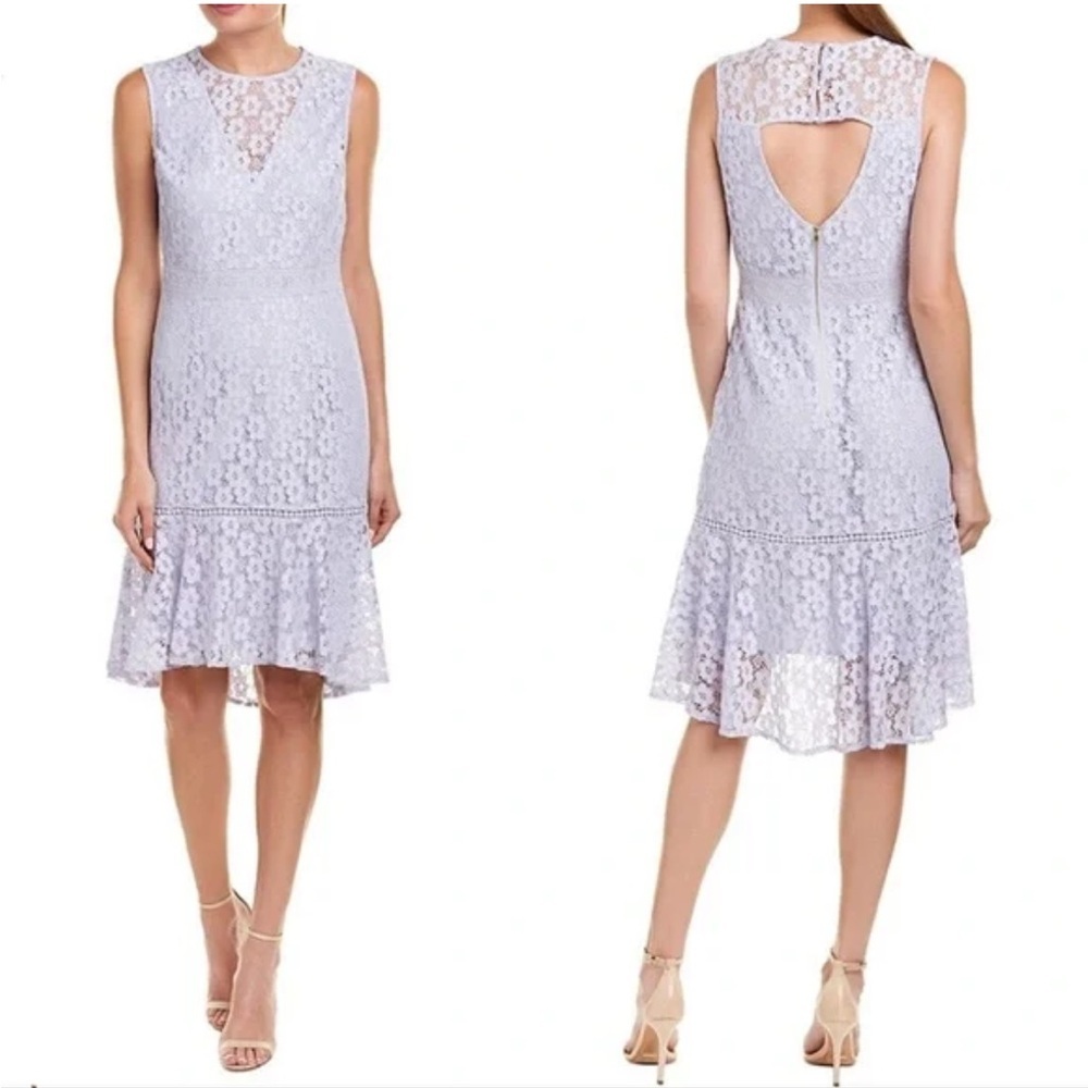 Nanette Nanette Lepore Elegant Lace Sleeveless Dress in Lavender size 12